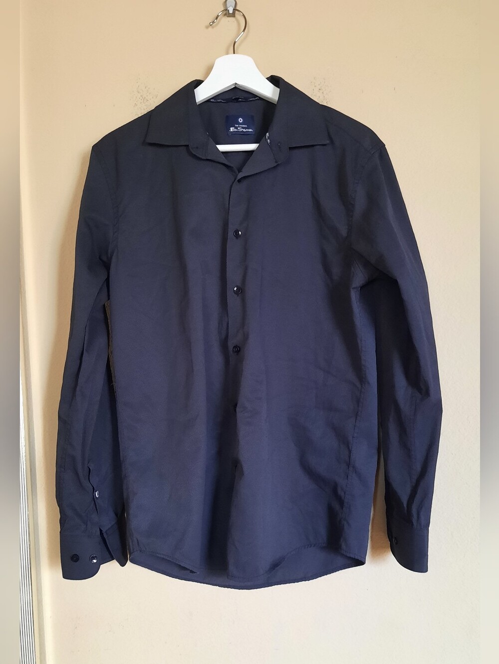 Ben Sherman Men's Long-Sleeve Dress Shirt - Black